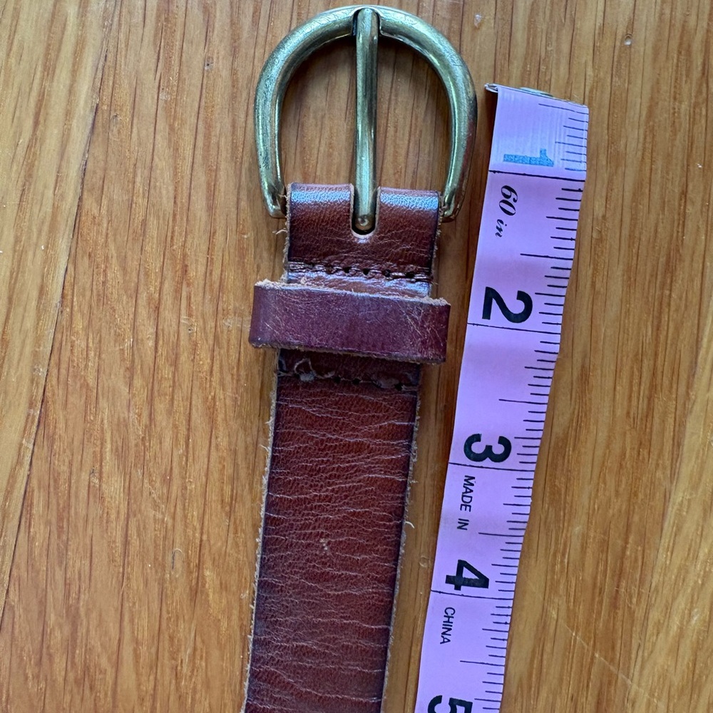 Madewell Cognac and Brass Leather Belt